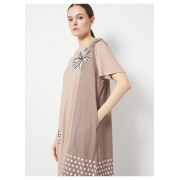 Бежева домашня сукня Cotpark з квітковим принтом 21053